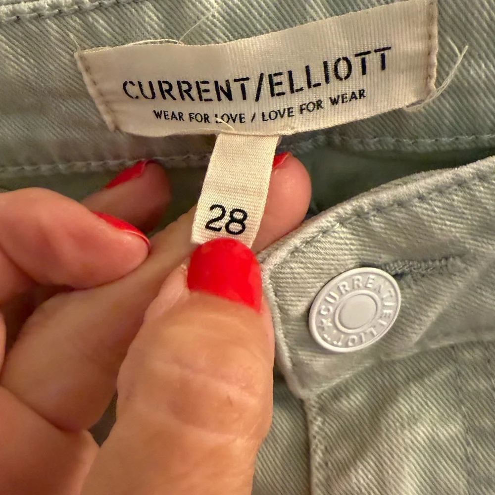 Pale Green Current/Elliot Jeans - Picture 2 of 4